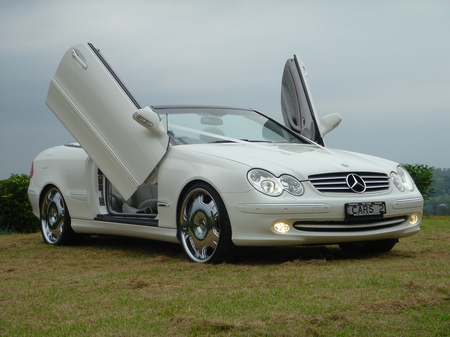 Mercedes CLK with Lamborghini doors Mercedes CLK Convertible to take you to
